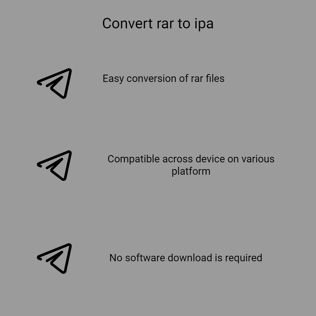 convert rar to ipa