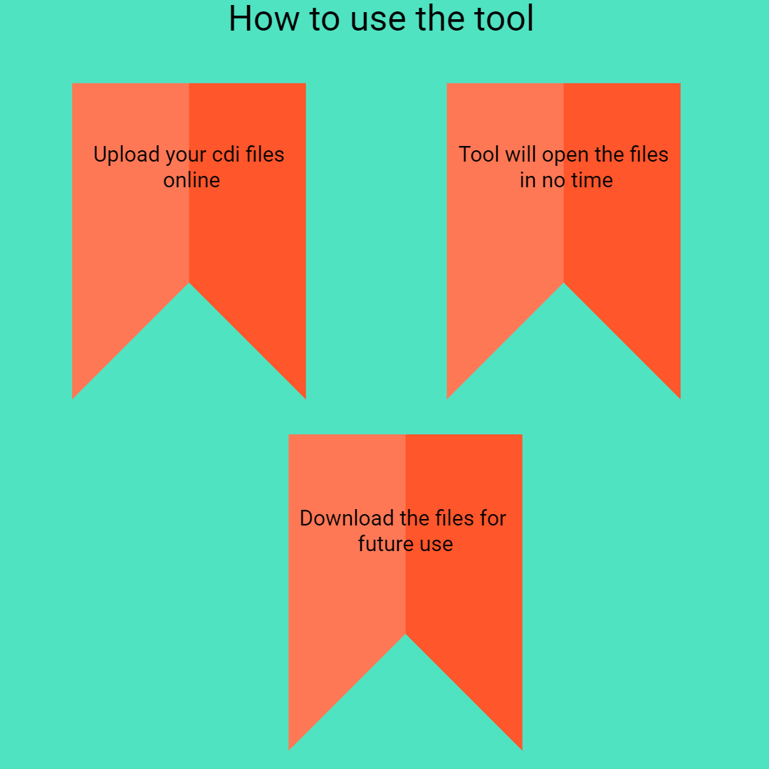 online tool to  open cdi files online
