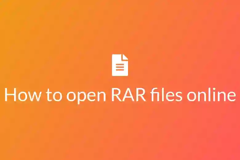 How to open RAR files online